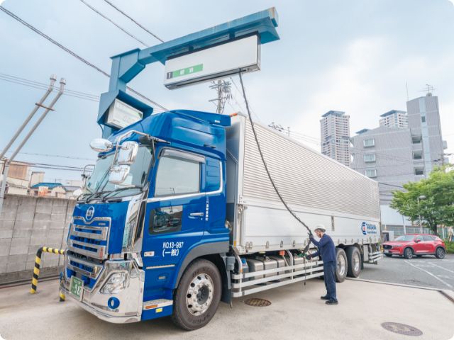 トラック燃料用給油スタンドの設置